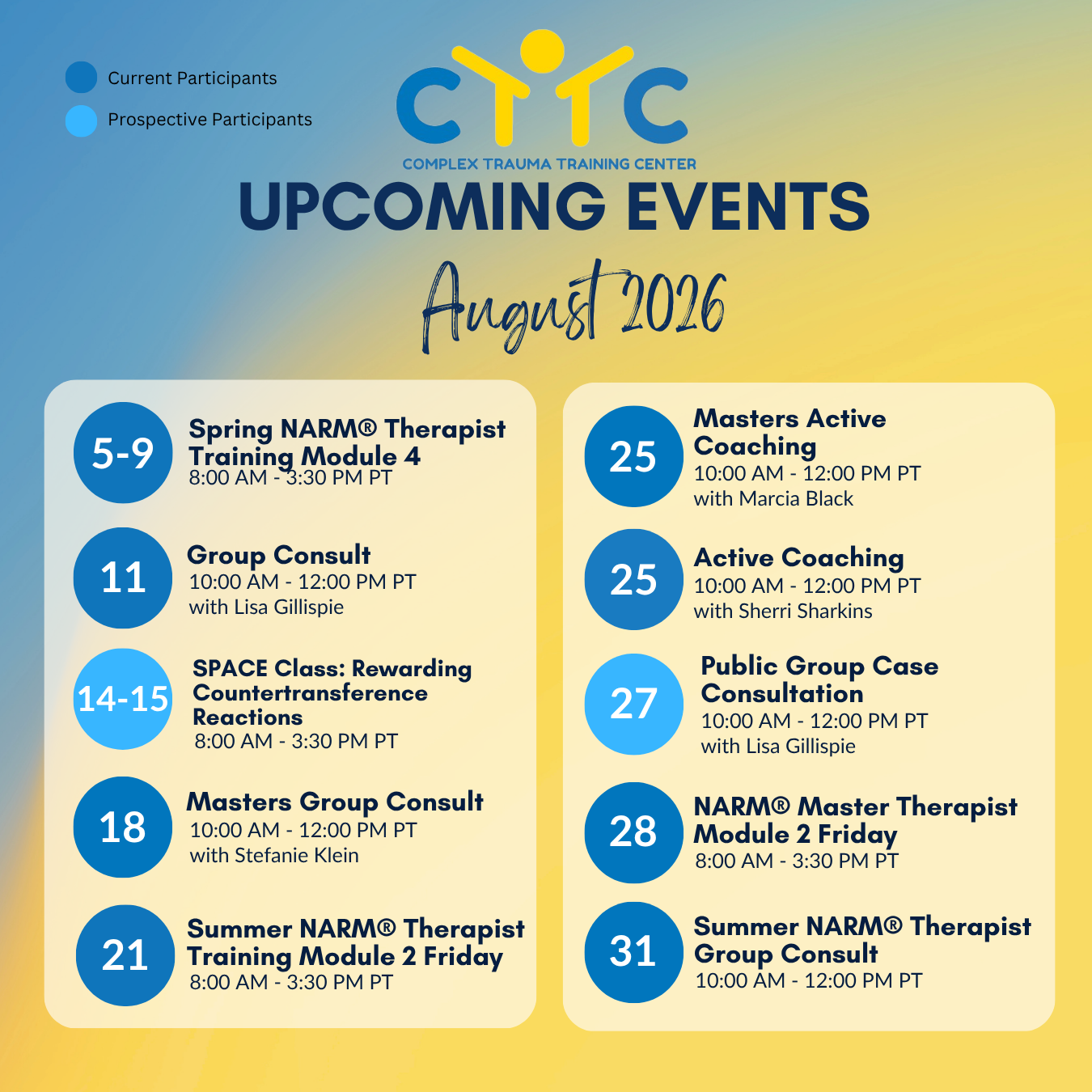 August 2026 Events(1)